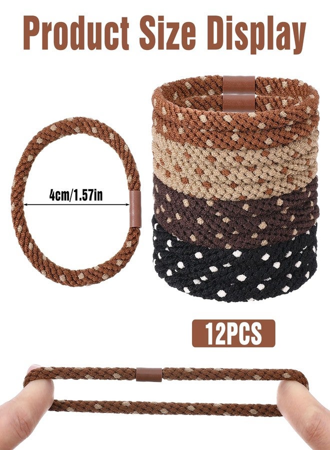ValueBargain 12 Pcs Men's Hair Ties, Braided Hair Ties for Men No Slip for Long & Thick Hairs, No Breakage and Crease for Workout, Gym & Daily Use (Multicolor) - Image 2
